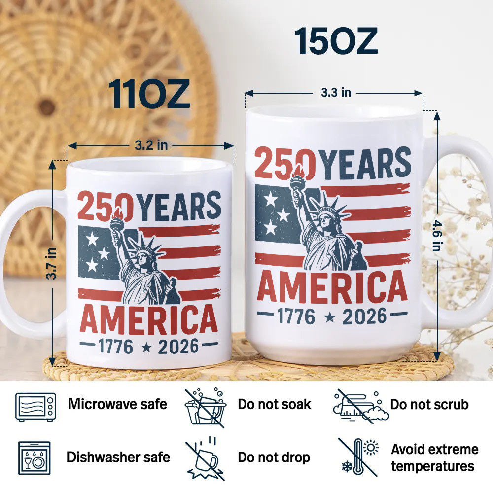 250 Years America 1776 - 2026 White Mug HO82 894544