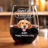 Custom Photo Admit it! Life Would Be Boring Without Me Dog Cat Wine Glass HA75 892250