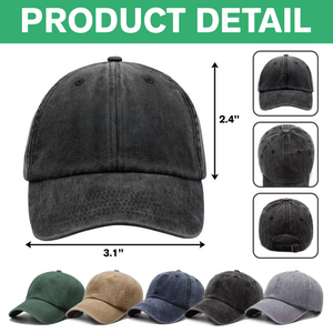 Custom Dog Cat Photo Washed Denim Baseball Cap TH10 894023