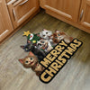 Custom 3D Cute Cat Merry Christmas Personalized Custom Shape Faux Cashmere Rug HA75 898476