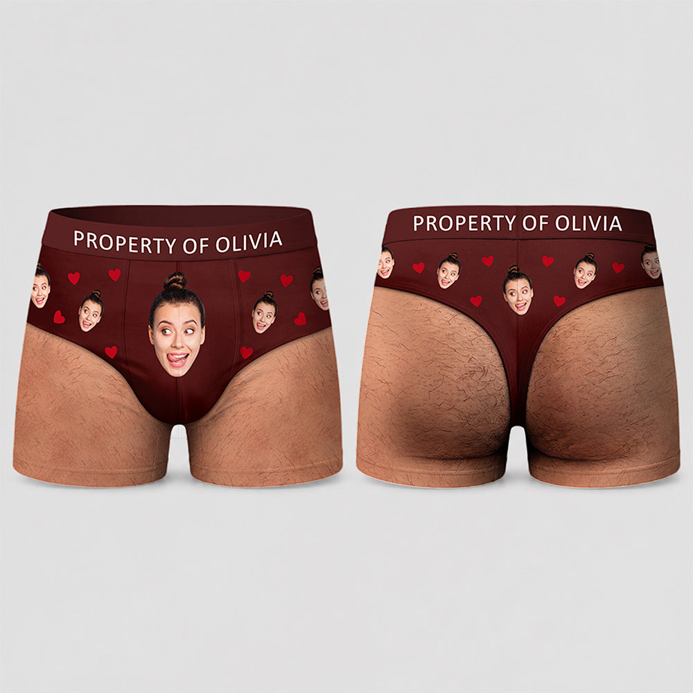 Custom Funny Face Men's Boxer Briefs – Personalized Gift for Him LM32 669549