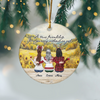 A True Friendship Is A Journey Without An End Personalized Ceramic Ornament For Besties, Friends HA75 897446