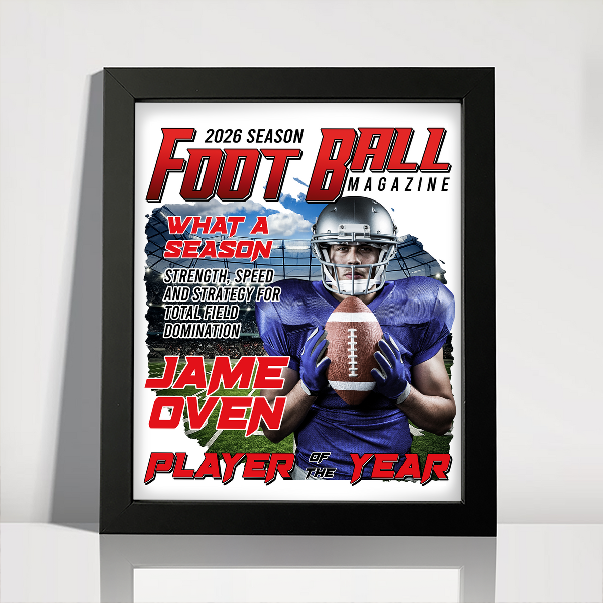 Custom Photo Football Magazine Picture Frame Gift for American Football Fans LM32 897923