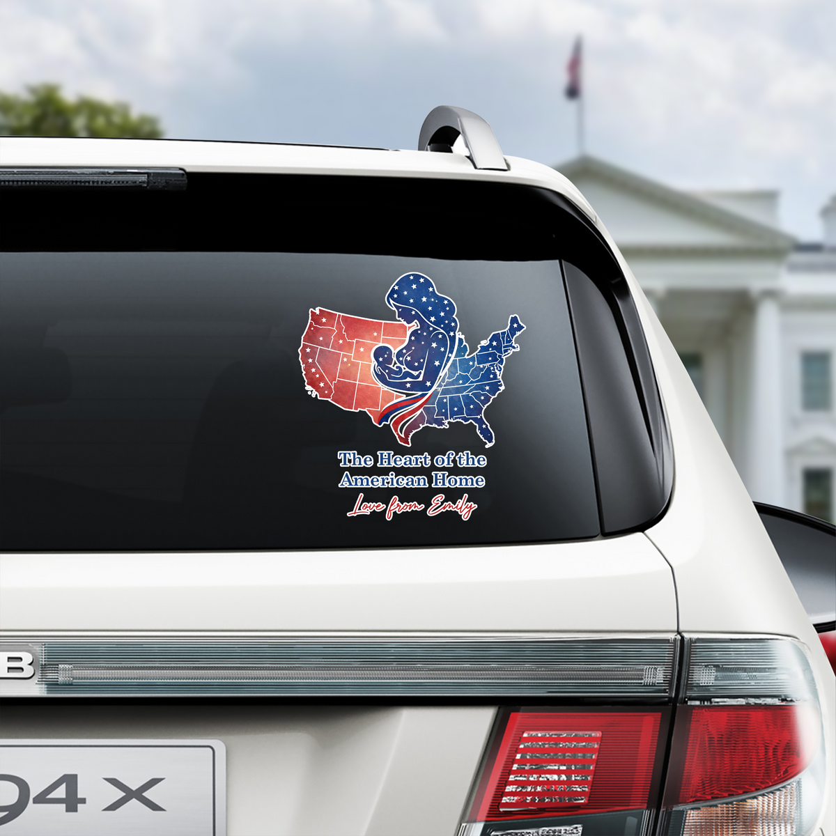 Custom Name The Heart Of The American Home Car Window Decal Sticker LM32 897859