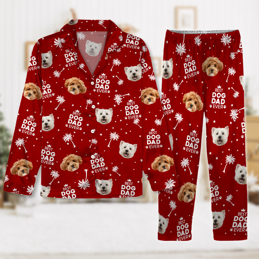 Custom Photo Best Dog Cat Dad Mom Ever Family Pajamas TH10 894031