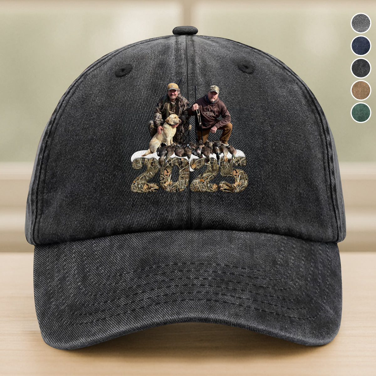 Custom Photo Washed Denim Baseball Cap Christmas Gifts For Duck Hunting HA75 898366
