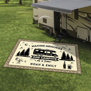 Making Memories One Campsite At A Time Personalized Patio Rug TH10 894241