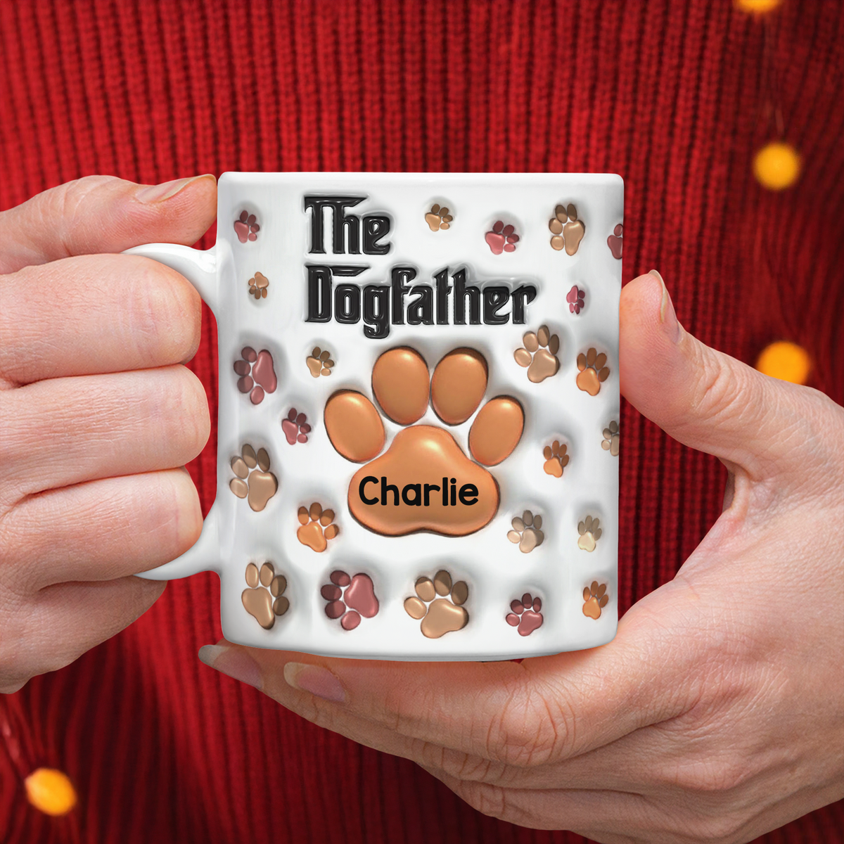 The Dogfather Dogmother 3D Inflated Effect Mug For Dog Lover TH10 894807