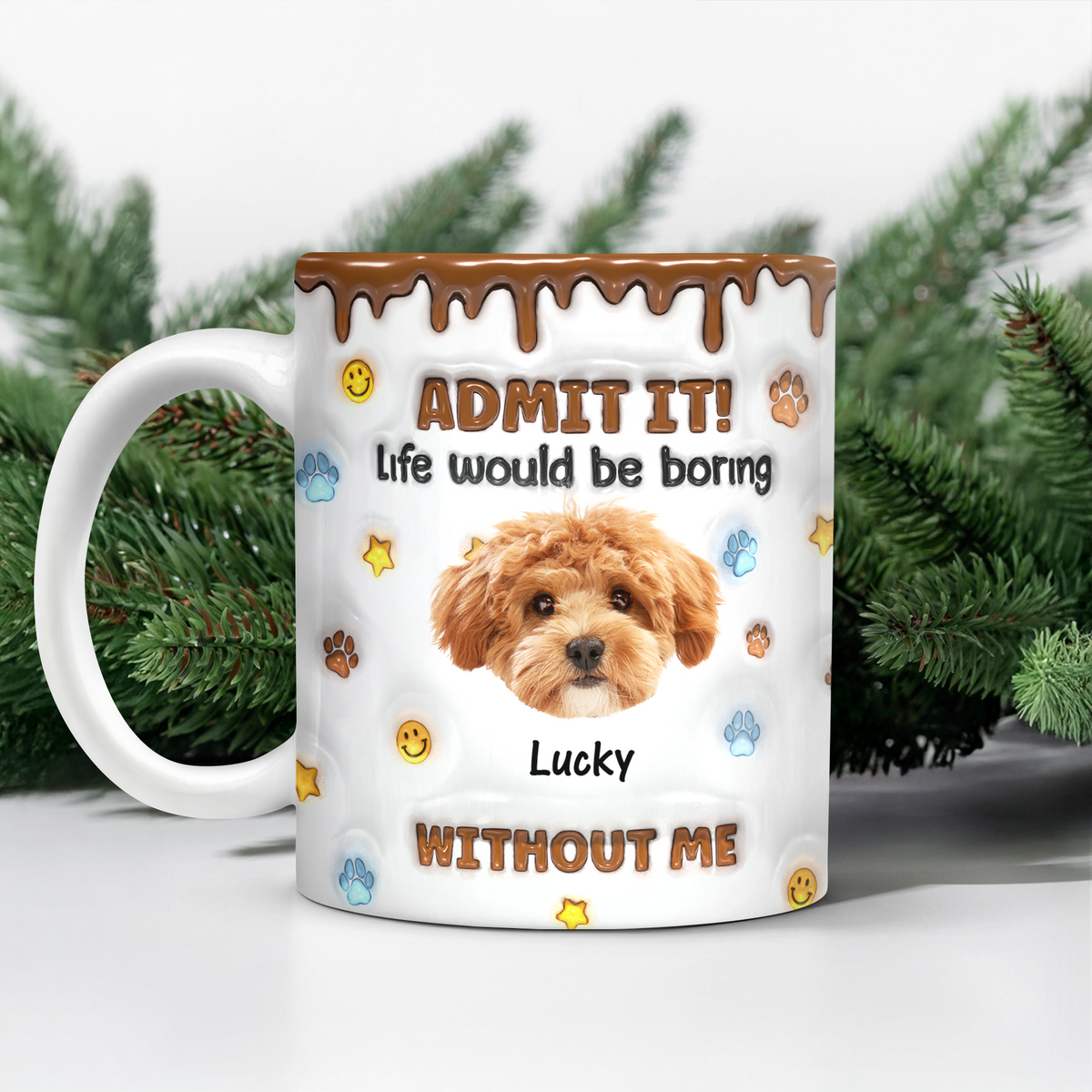 Custom Photo Dog Mom Dad Life Must Have Us - Personalized Custom 3D Inflated Effect Mug HO82 894422