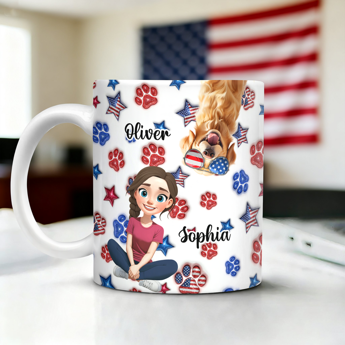 Personalized Dog America 250th Anniversary Gifts For Dog Mom HA75 920326