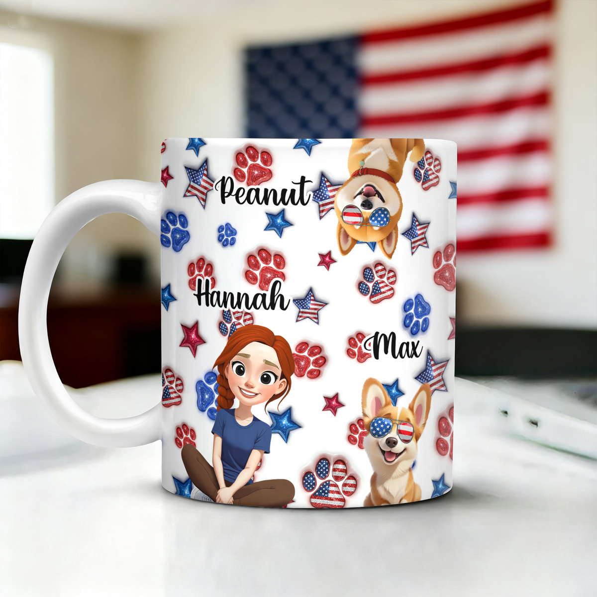 Personalized Dog America 250th Anniversary Gifts For Dog Mom HA75 920326