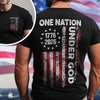 One Nation Under God America 250th 1776-2026 Back & Front Dark Shirt TH10 169059