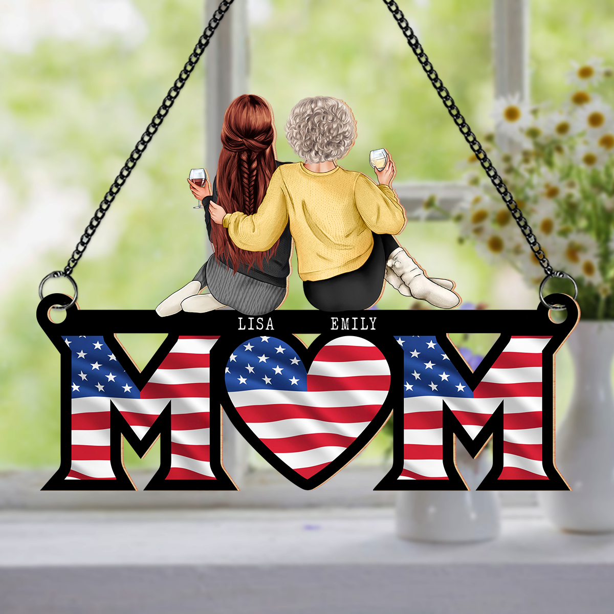 Personalized Window Hanging Suncatcher Ornament - Gift For Mother's Day HA75 920396