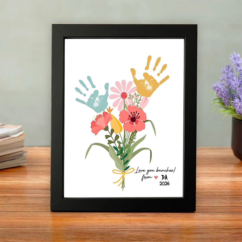 Personalized Love You Bunches Flower Handprint Picture Frame Mother's Day Gift HA75 920692