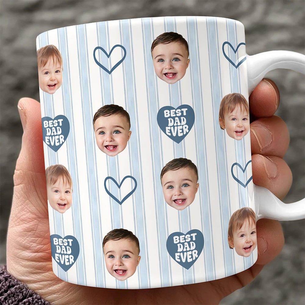 Custom Face Photo Best Dad Ever Mug Father's Day Gift LM32 669143