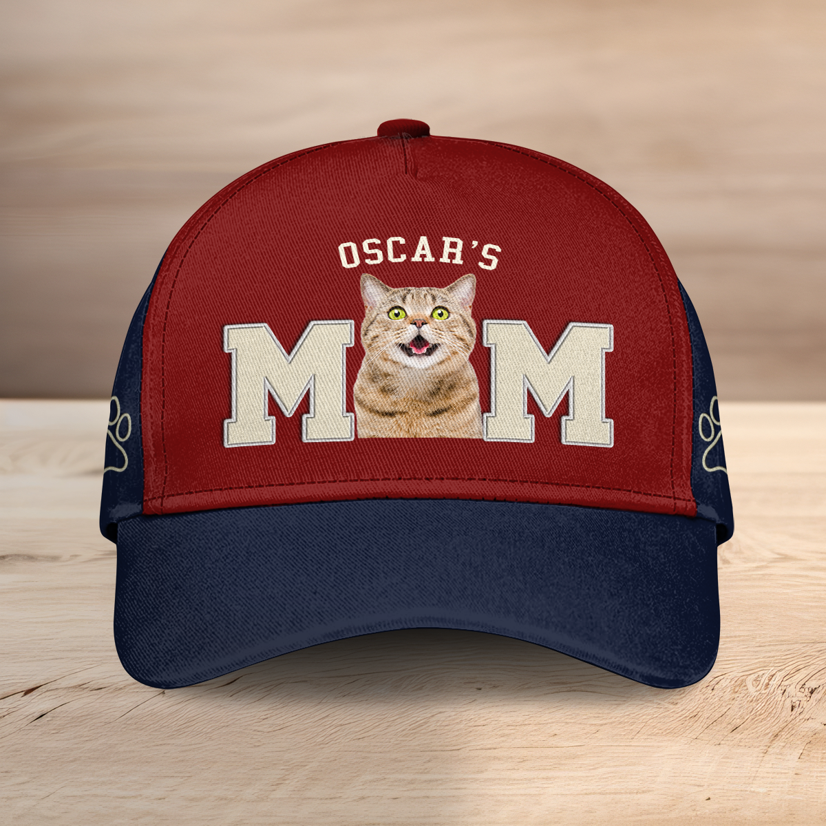 Custom Cat Photo Embroidered Effect Classic Cap Personalized Cat Mom Cat Dad Gifts CH07 899410
