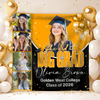 Personalized She Dit It Big Grad Backdrop Graduation Party Decor LM32 899497