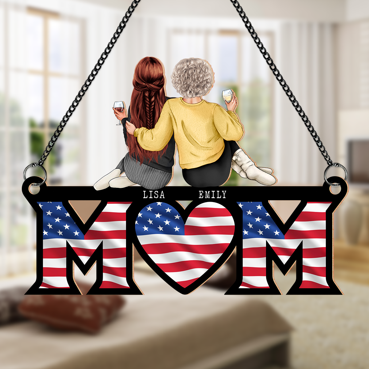 Personalized Window Hanging Suncatcher Ornament - Gift For Mother's Day HA75 920396