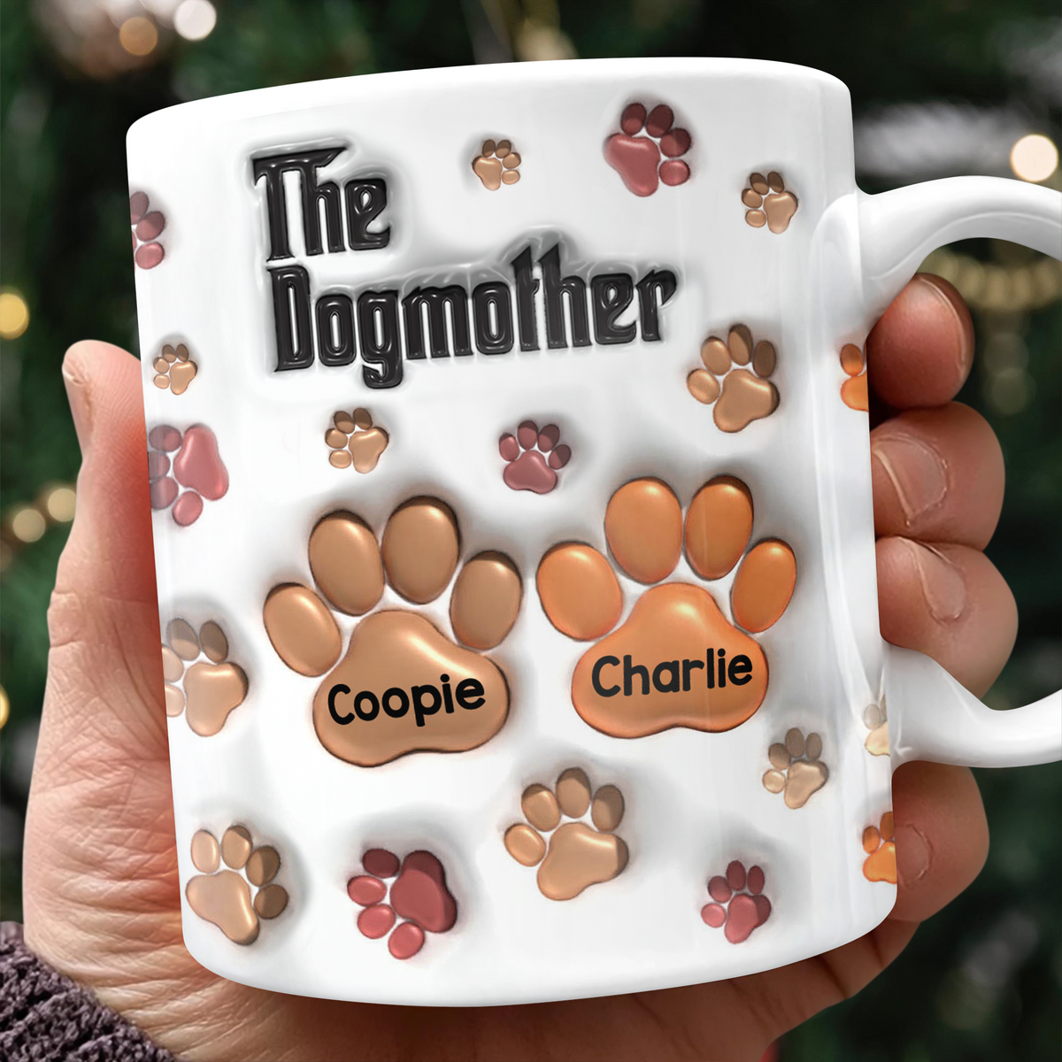 The Dogfather Dogmother 3D Inflated Effect Mug For Dog Lover TH10 894807