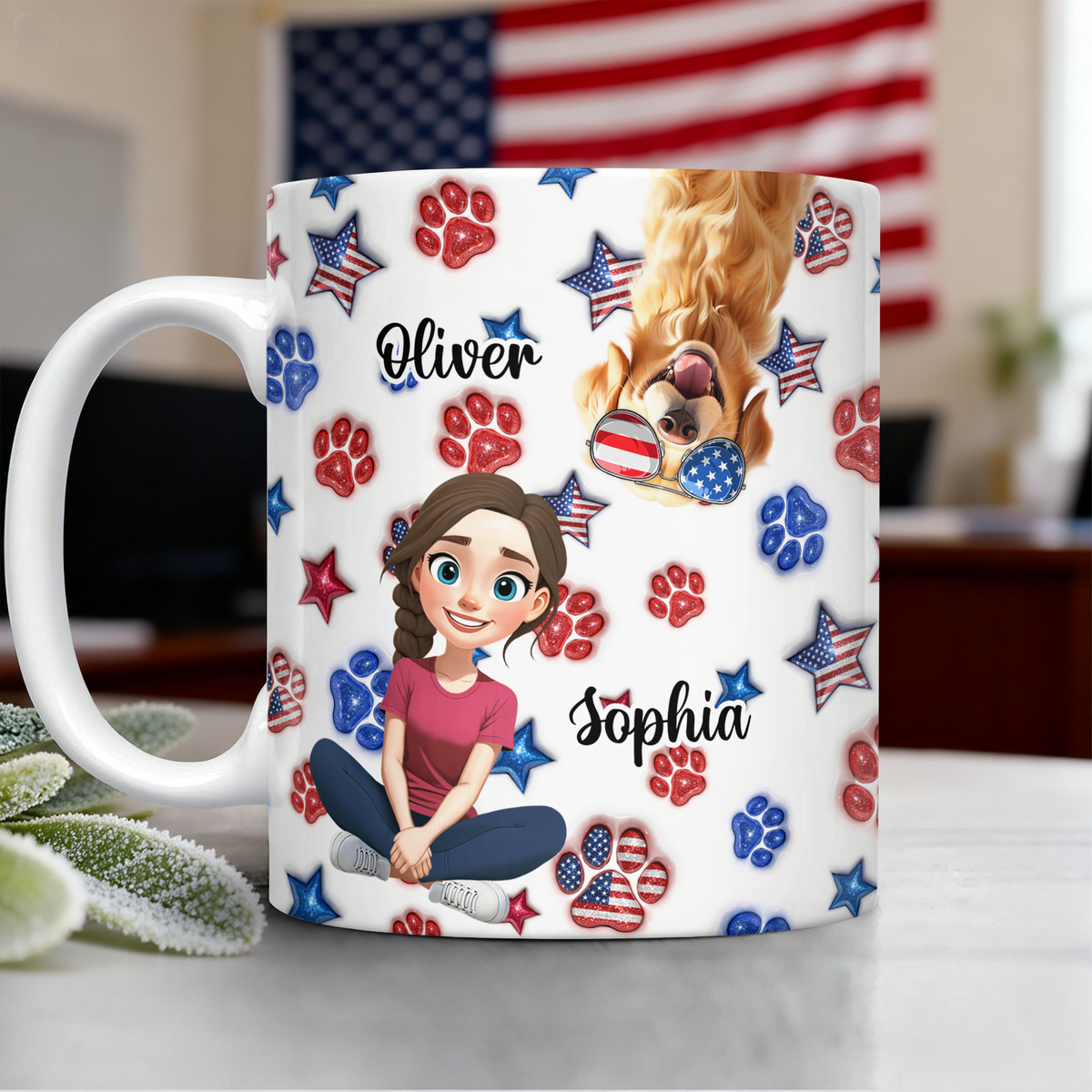 Personalized Dog America 250th Anniversary Gifts For Dog Mom HA75 920326