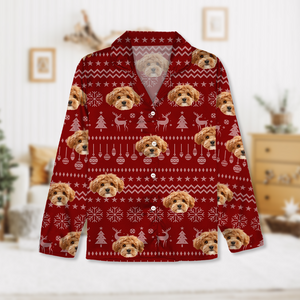 Custom Dog Photo Christmas Pajamas Christmas Gift For Pet Lovers CH07 896130