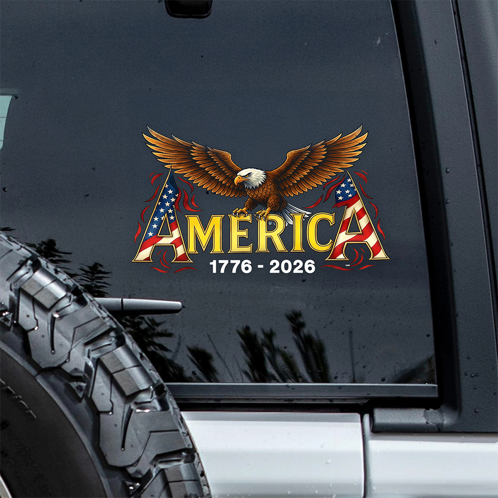 America 250th Anniversary Eagle 1776-2026 Car Window Decal Sticker HO82 901600