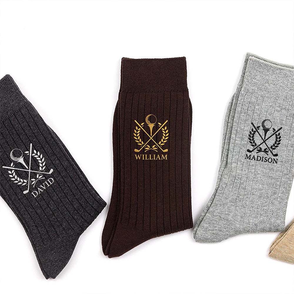 Personalized Name Golf Embroidered Socks Gift for Dad, Husband, Grandpa LM32 669773
