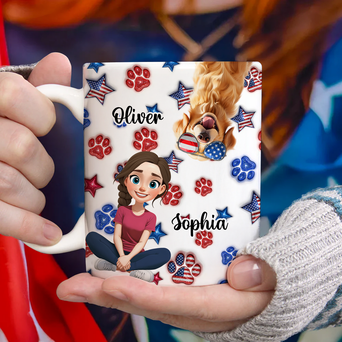 Personalized Dog America 250th Anniversary Gifts For Dog Mom HA75 920326