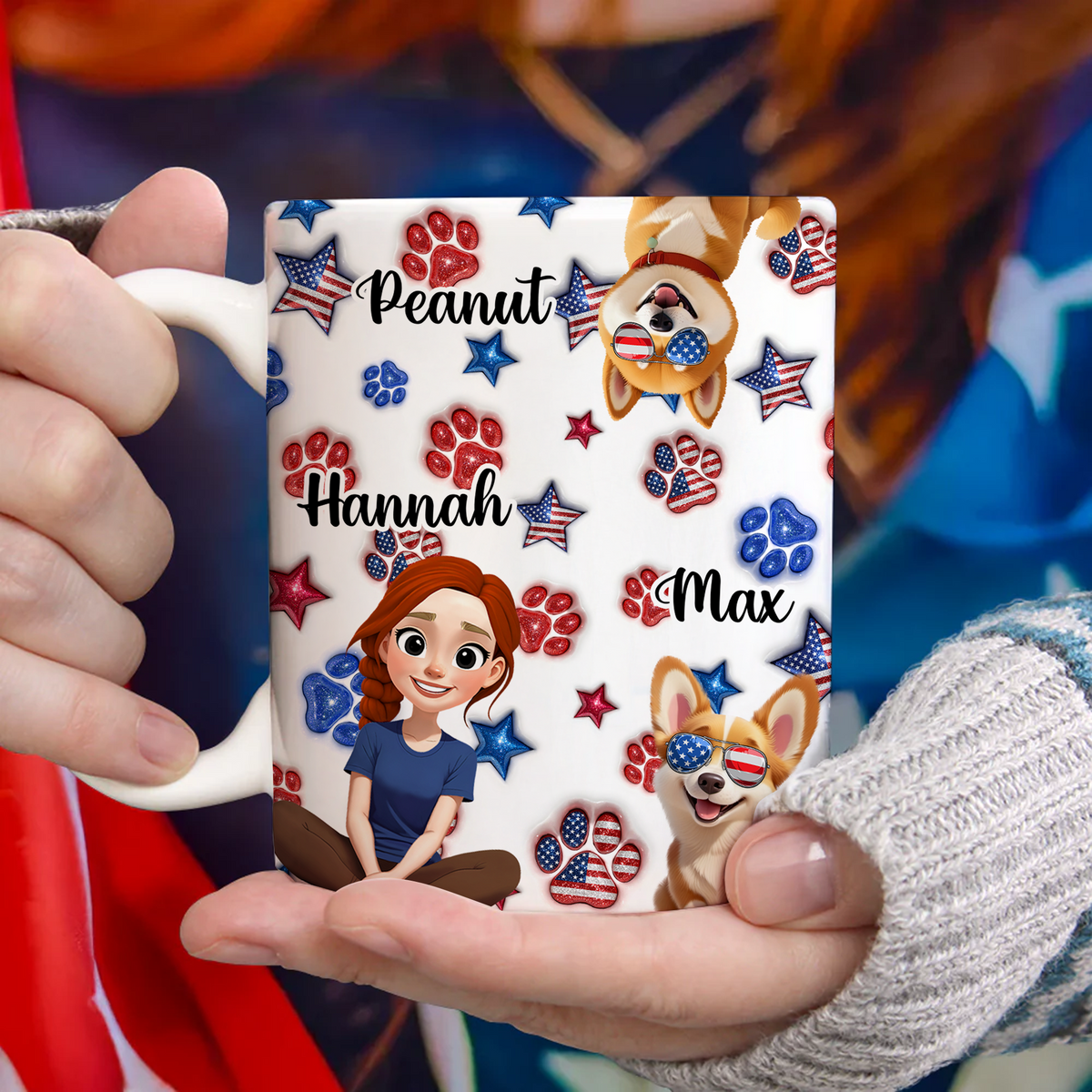 Personalized Dog America 250th Anniversary Gifts For Dog Mom HA75 920326