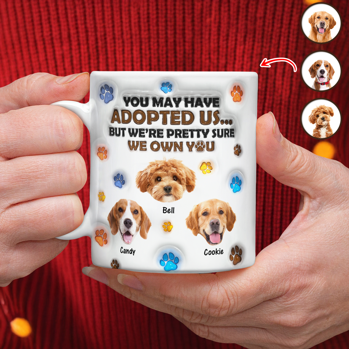 Custom Photo You May Have Adopted Me But I'm Pretty Sure I Own You - Personalized 3D Inflated Effect Mug HO82 894424