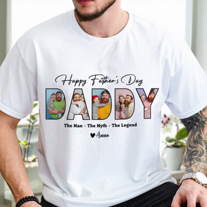 Custom Photo Happy Father's Day - The Man The Myth The Legend Dad Shirt HA75 892448
