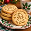 Custom Family Name Happy Holidays Cookie Stamp Christmas Baking Gift TH10 171509