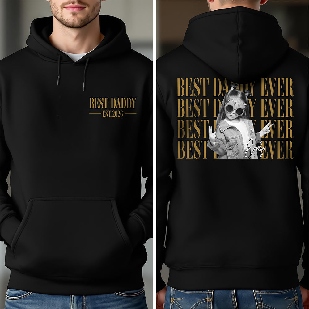 Personalized Vintage Photo Dad, Mom, Grandpa, Grandma Family Front & Back Dark Shirt HA75 921596