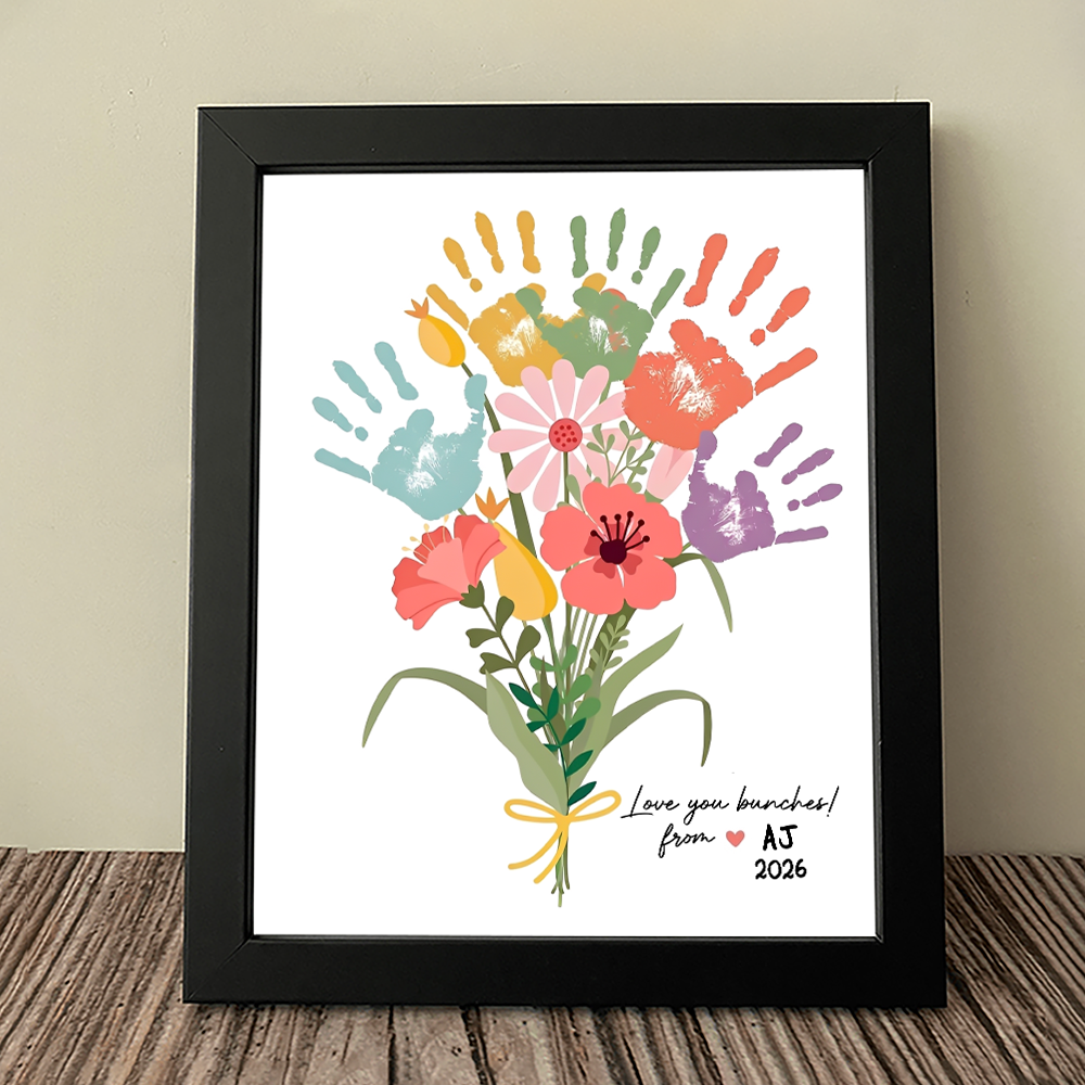 Personalized Love You Bunches Flower Handprint Picture Frame Mother's Day Gift HA75 920692
