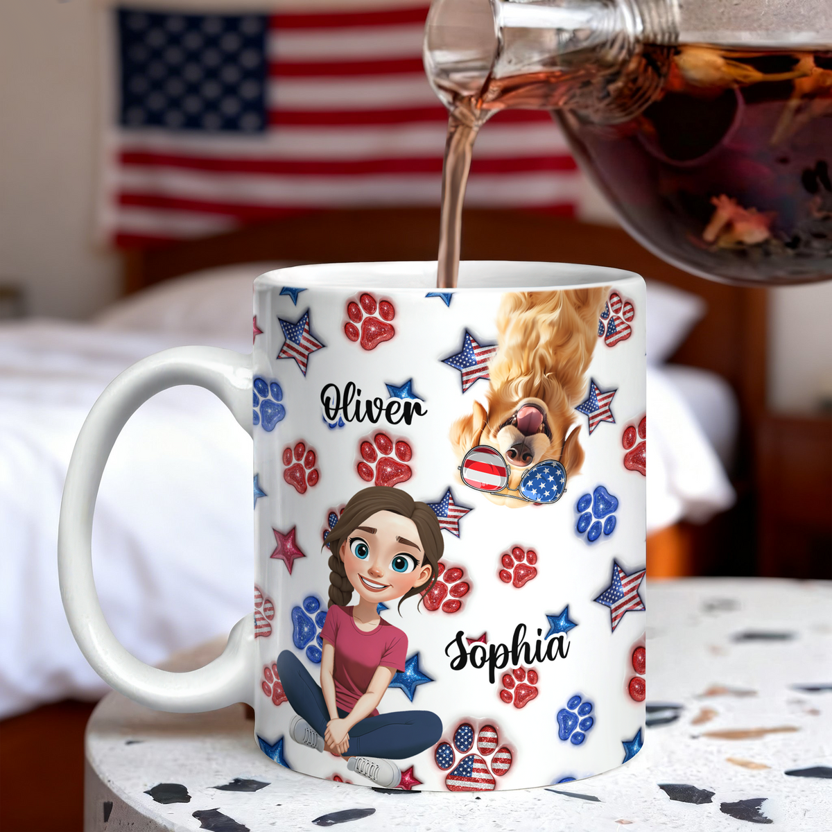 Personalized Dog America 250th Anniversary Gifts For Dog Mom HA75 920326
