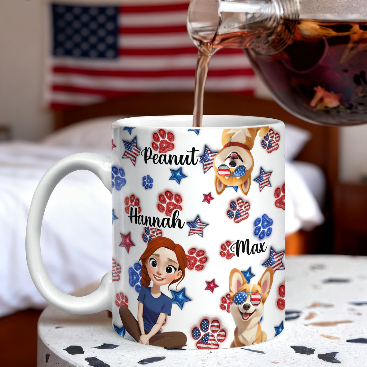 Personalized Dog America 250th Anniversary Gifts For Dog Mom HA75 920326