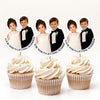 Custom Photo Look Who's Getting Married Cupcake Topper TH10 170575