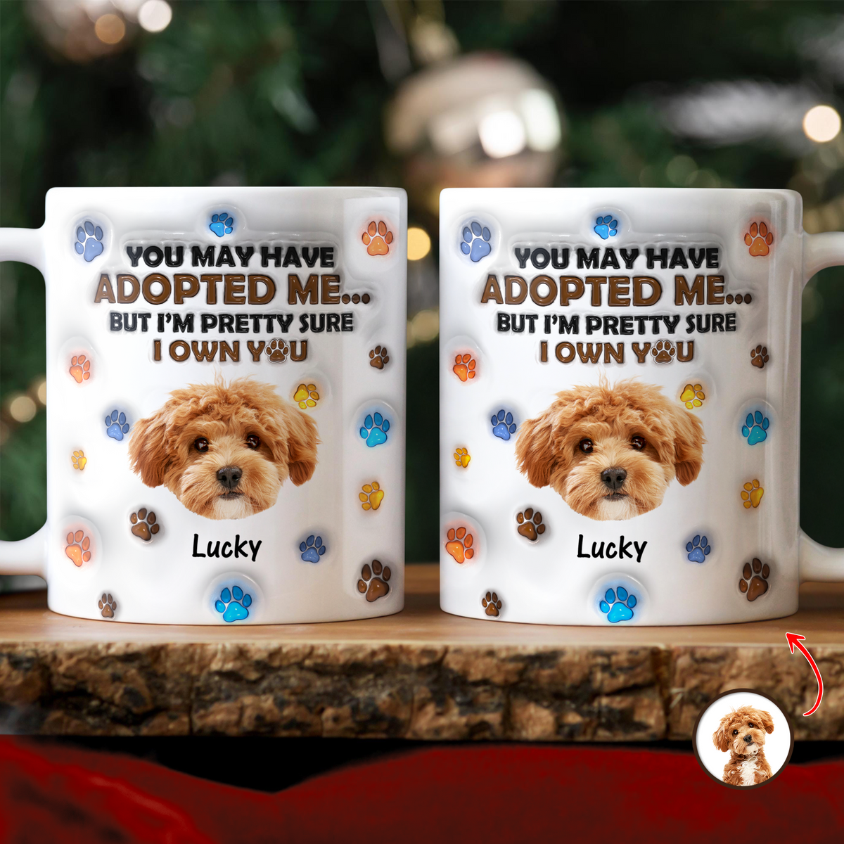 Custom Photo You May Have Adopted Me But I'm Pretty Sure I Own You - Personalized 3D Inflated Effect Mug HO82 894424