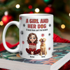 Personalized A Girl And Her Dog Version 3D Inflated Effect Mug HA75 898070
