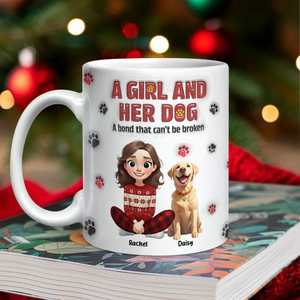 Personalized A Girl And Her Dog Version 3D Inflated Effect Mug HA75 898070