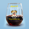 Personalized Admit It! Life Would Be Boring Without Me Dog Wine Glass LM32 893347