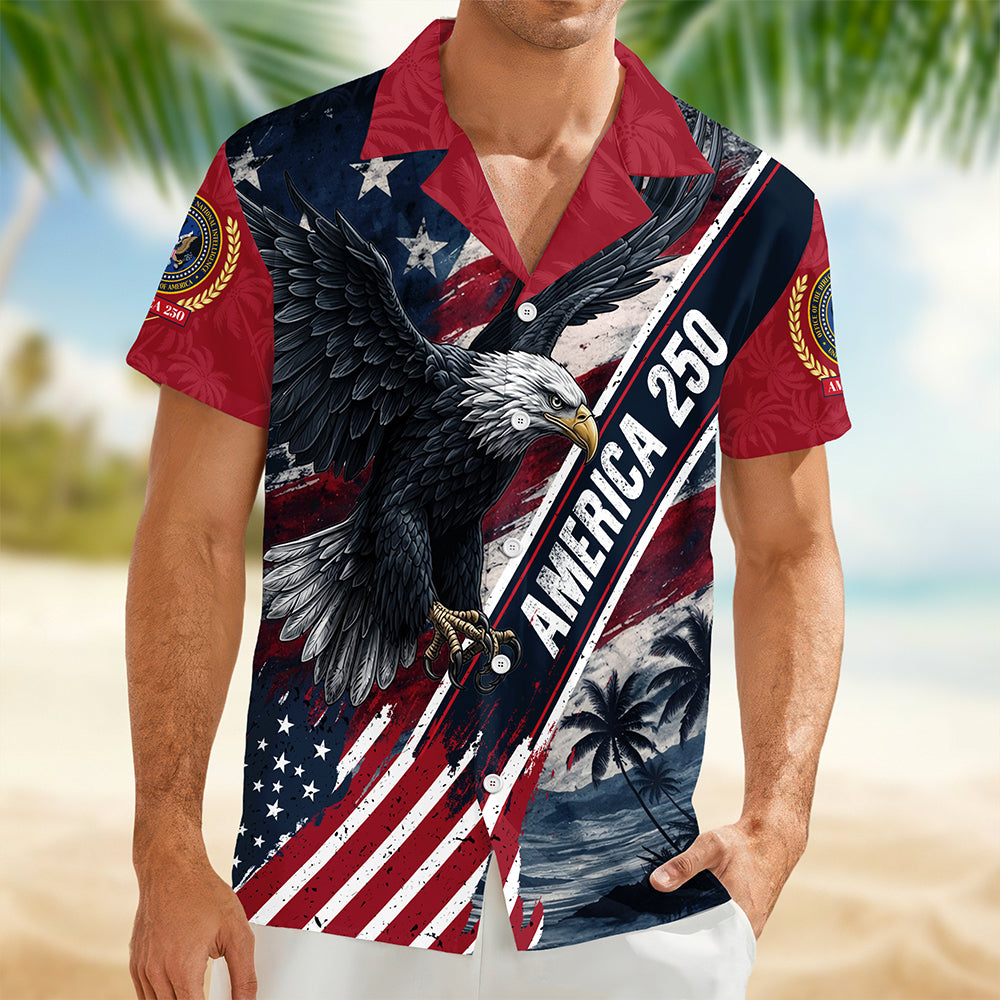 Personalized America 250 USA Patriotic 1776 2026 Anniversary Hawaii Shirt LM32 899715
