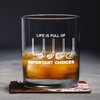 Life Is Full Of Important Choices Rock Glass Gift For Golfer TH10 898217