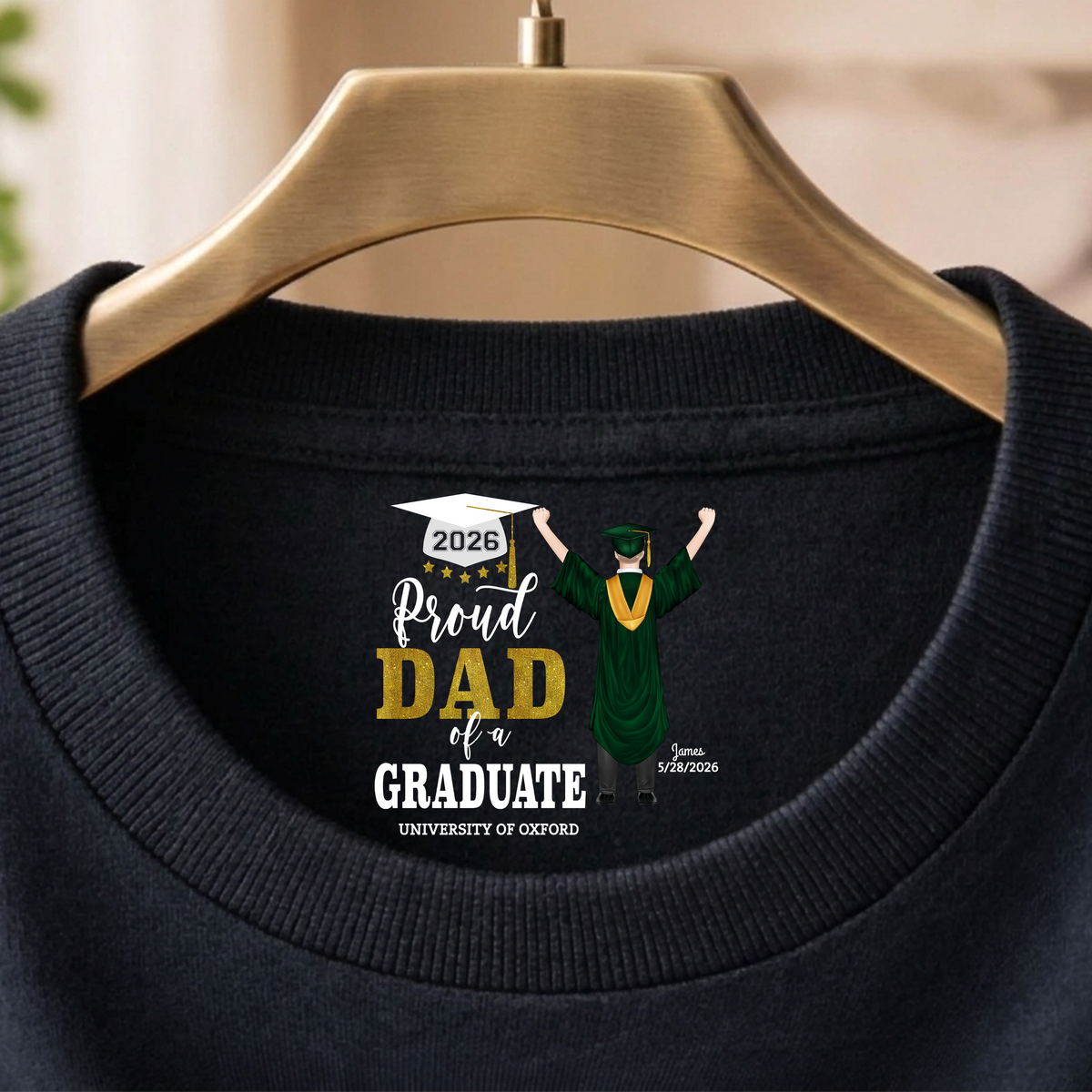 Personalized Proud Dad Proud Mom of a Graduate Back Neck Shirt LM32 899419