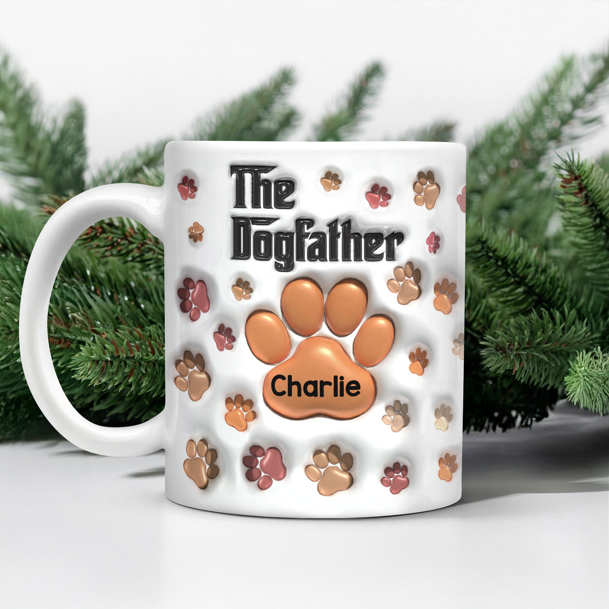 The Dogfather Dogmother 3D Inflated Effect Mug For Dog Lover TH10 894807