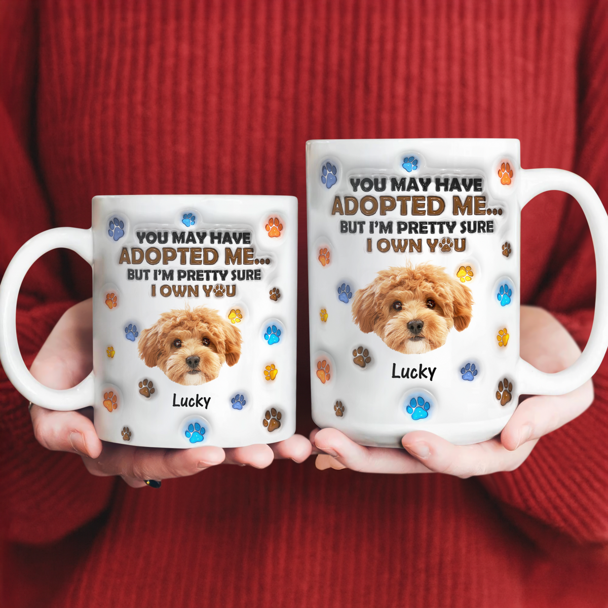 Custom Photo You May Have Adopted Me But I'm Pretty Sure I Own You - Personalized 3D Inflated Effect Mug HO82 894424