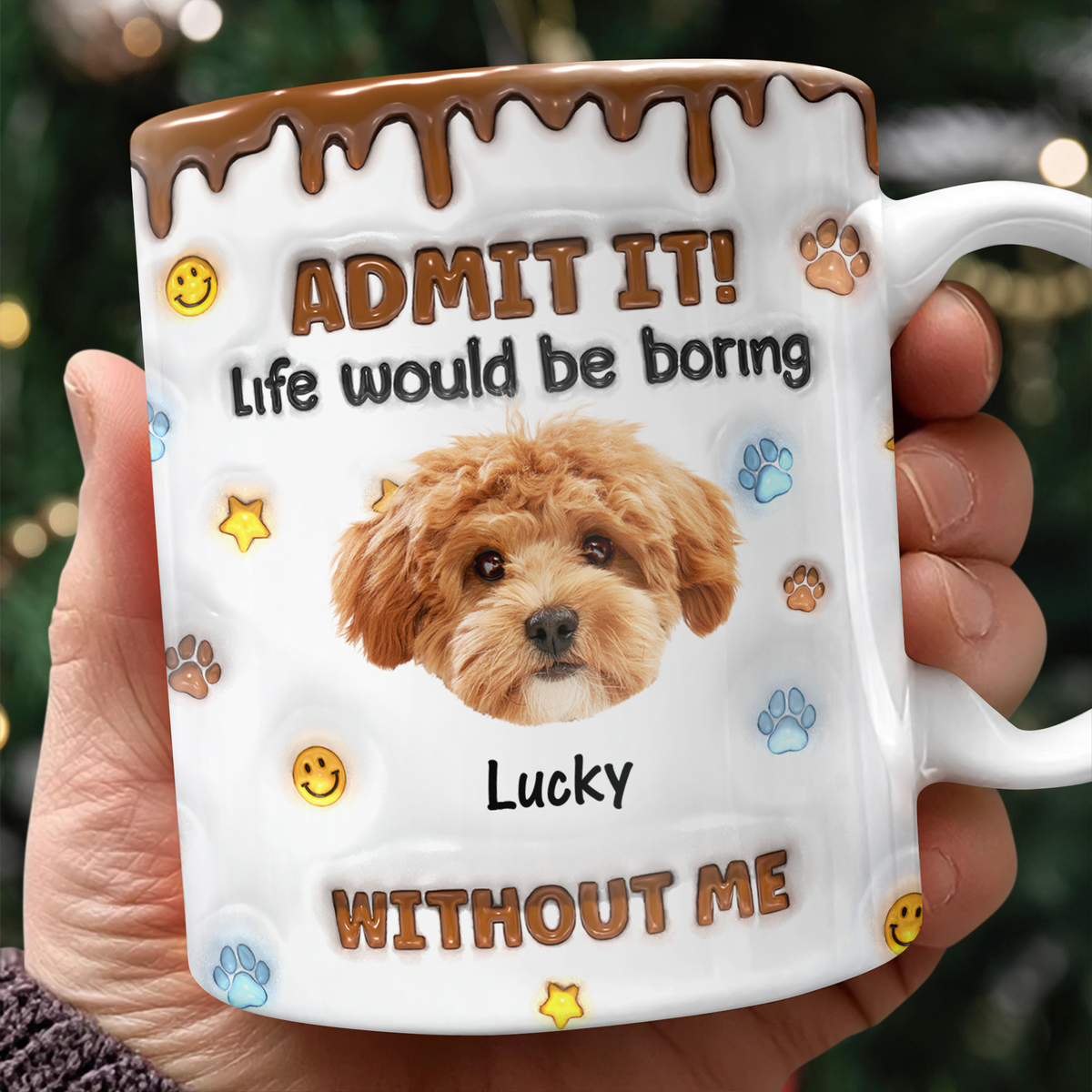 Custom Photo Dog Mom Dad Life Must Have Us - Personalized Custom 3D Inflated Effect Mug HO82 894422