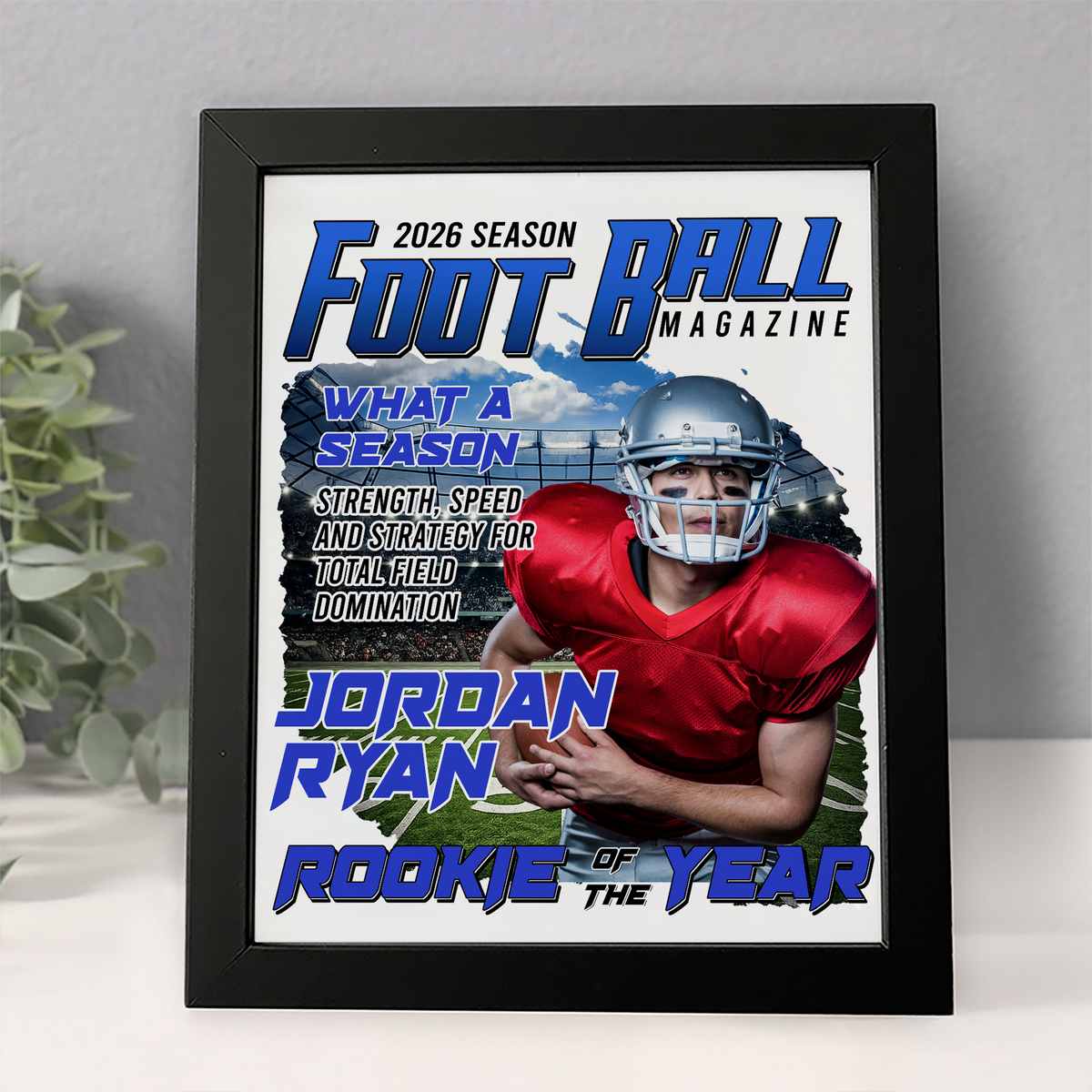 Custom Photo Football Magazine Picture Frame Gift for American Football Fans LM32 897923