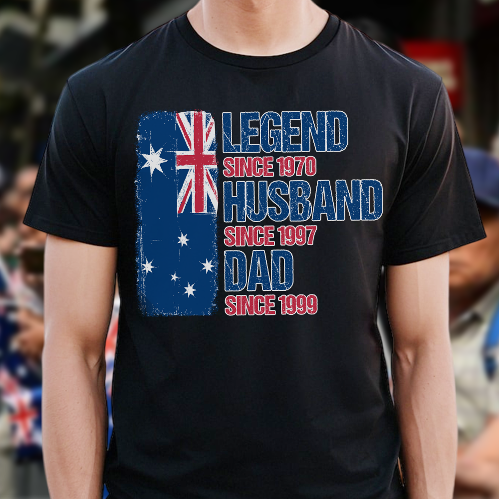 Legend, Husband, Dad And Grandpa - AUS Flag Version - Personalized Shirt TH10 894173