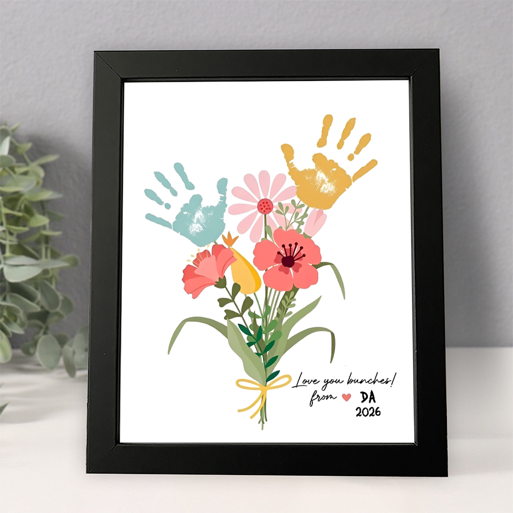 Personalized Love You Bunches Flower Handprint Picture Frame Mother's Day Gift HA75 920692